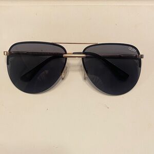 Quay Australia Rose Gold Frame Sunglasses with Black Temples